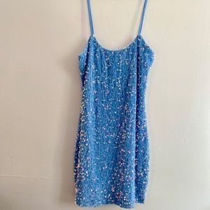 BRAND NEW “ Raelynn Iridescent Sequin Bodycon Dress” From Lucy in the Sky
